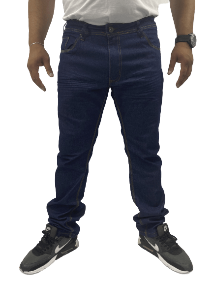 Calça Masculina Skinny Jeans Escura Com Amassadinho