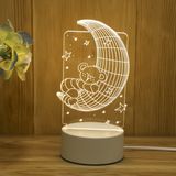 3d Cartoon Night Light, Led Bedside Lamp Diy Acrilic Gift