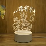 3d Cartoon Night Light, Led Bedside Lamp Diy Acrilic Gift