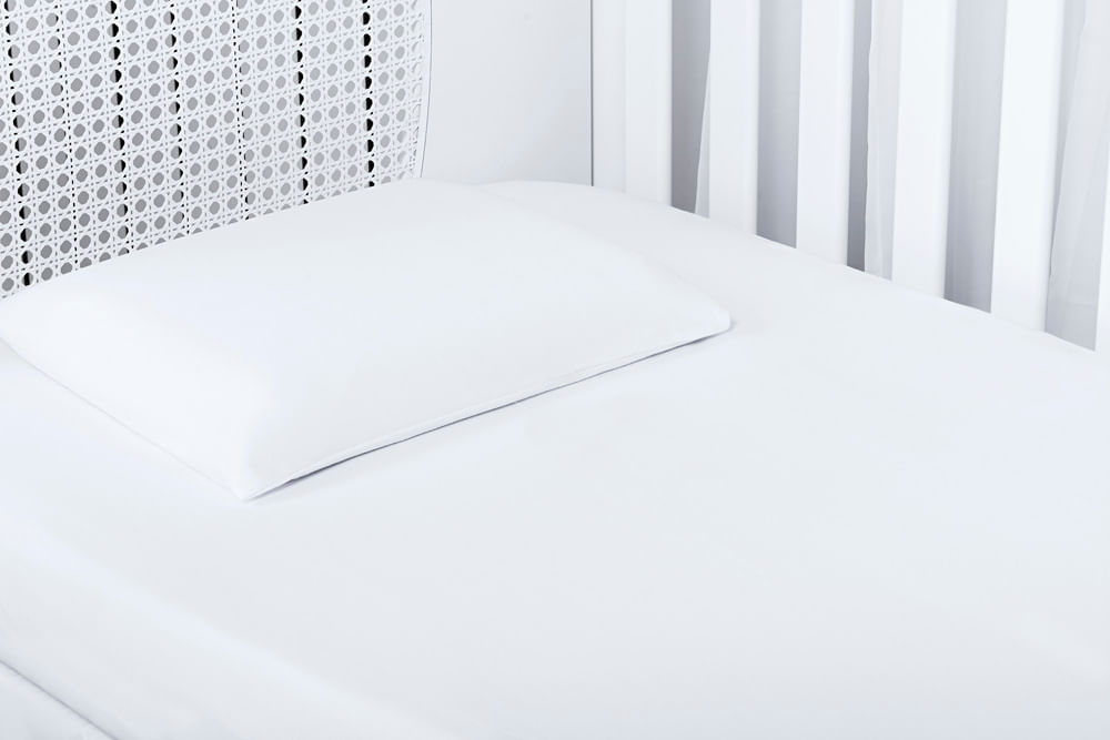 Lençol Com Fronha Berço Americano Bebê Branco - Batistela