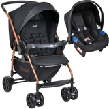 Carrinho Rio K Preto Com Cobre + Bebe Conforto - Burigotto