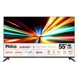 Smart TV Philco 55 polegadas PTV55G7EAGCPBL 4K UHD LED Dolby Audio Wi-Fi Android TV