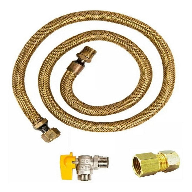 Kit Instalação Gás Encanado Mangueira 80Cm Registro Adaptado é boa?