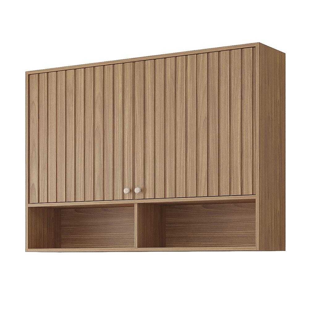 Armario Aereo Divina 120 Cm Com 2 Portas Freijo