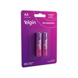 Pilhas Recarregaveis Aa 2500 Mah Elgin Blister Com 2 Unidades