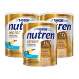 Nutren Senior Baunilha Suplemento Alimentar 740g | Kit Com Três Unidades