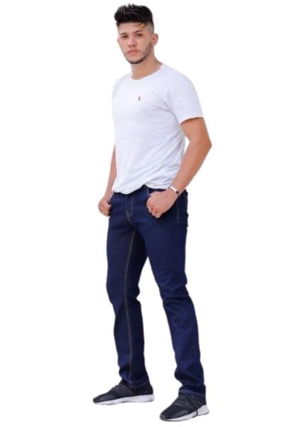 Calça Masculina Skinny Jeans Escuro