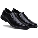 Sapato Social Masculino Elástico Liso Conforto Elegante Preto 42