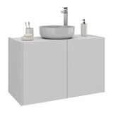 Gabinete De Banheiro 62,5cm Suspenso 2 Portas Multimóveis Mp5044 Branco