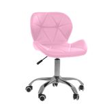 Cadeira Office Eiffel Slim Com Base Giratória E Ajustável - Rosa