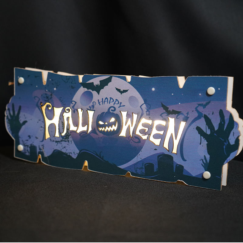 Halloween House Sign, Holiday Wall Crafts Jack-o-lantern,