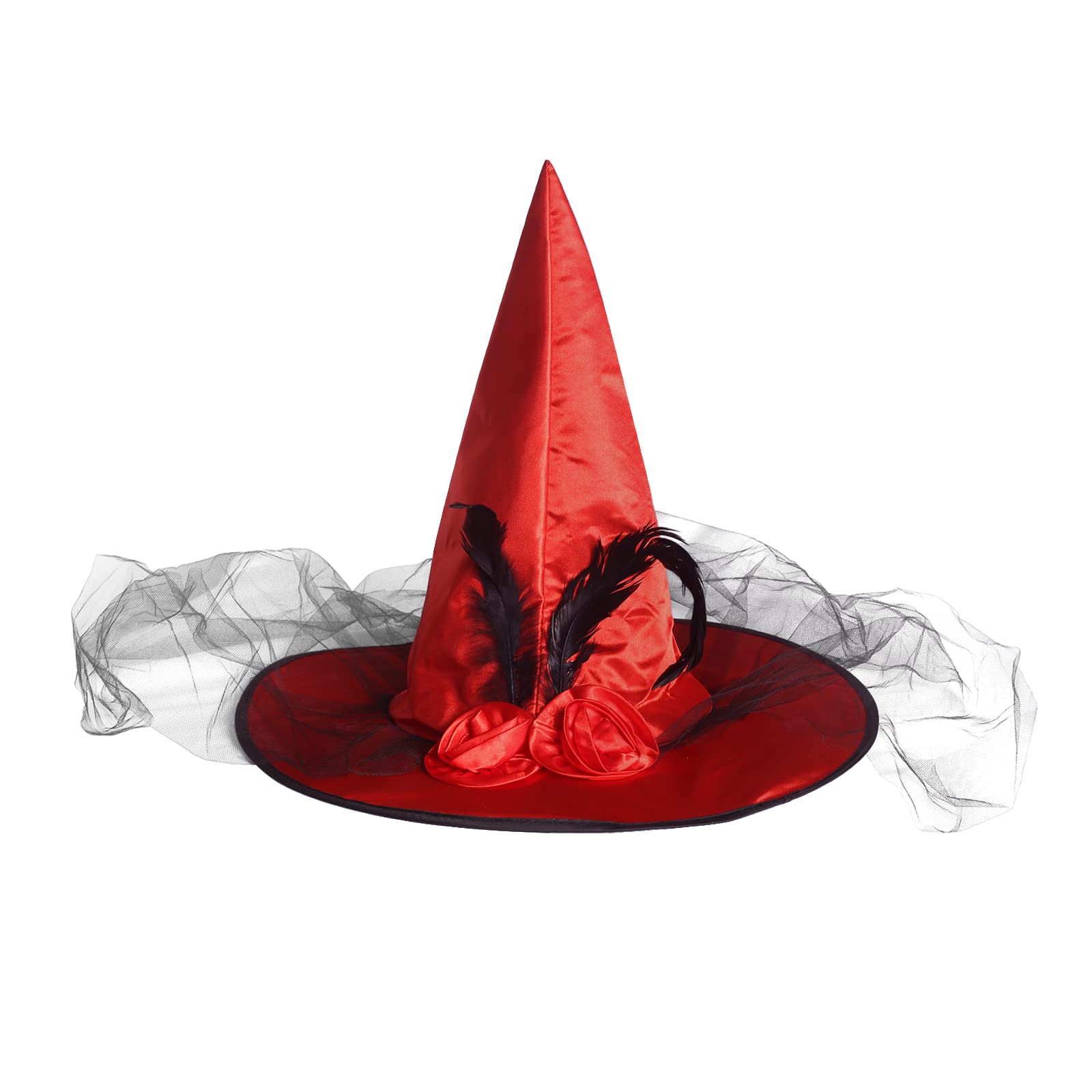 Halloween Magic Master Black Witch Hat Para Festa Das Fantasias Vermelho