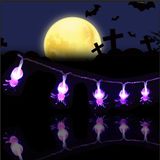 Halloween String Lights 30 Led Spider String Lights 13ft Morcego