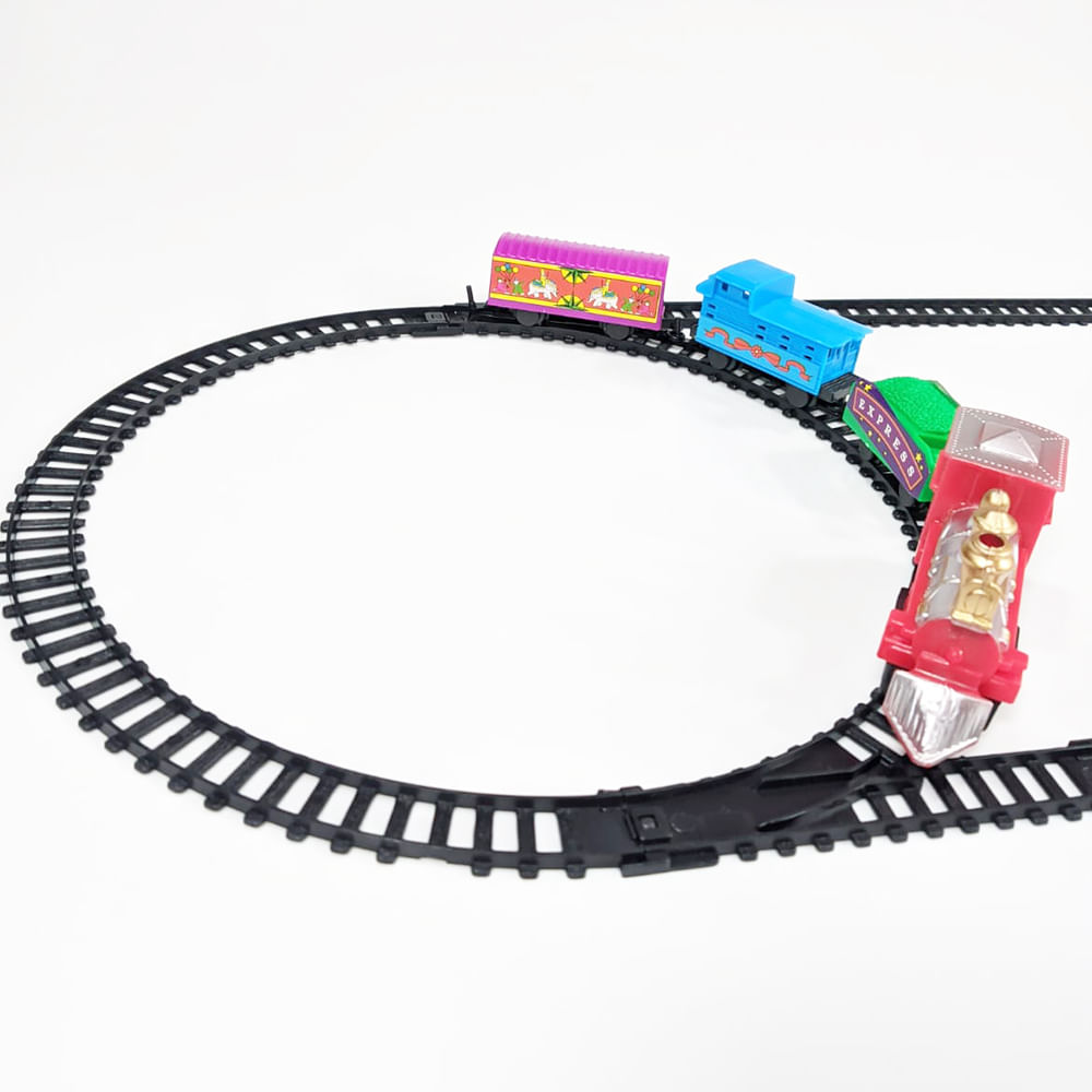 Pista De Trem A Pilha + 4 Vagões Ferrorama - Samba Toys - Carrefour