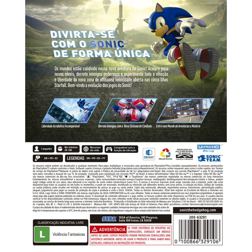 Jogo Ps5 Sonic Frontiers - Carrefour - Carrefour