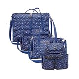 Kit 04 Peças Maternidade Jujuba Bolsas M e G Mala e Mochila Hug B290307 Azul Marinho