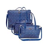 Kit 03 Peças Maternidade Jujuba Bolsas M e G e Mala Hug B290209 Azul Marinho