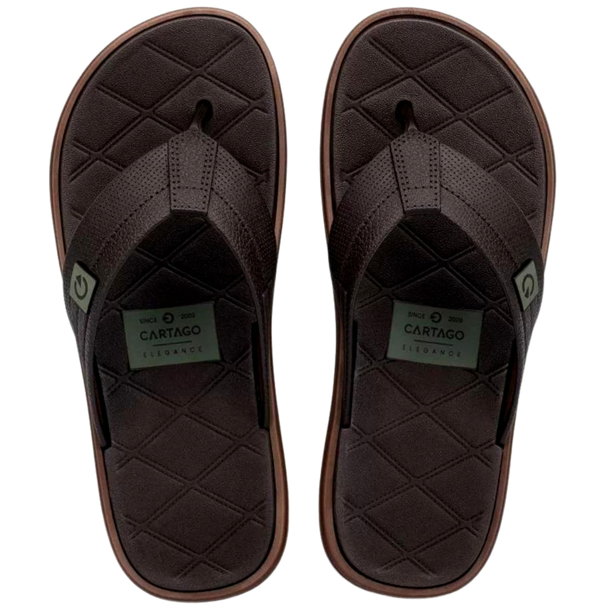 Chinelo Masculino De Dedo Conforto Cartago Veneto 11868 - Marrom/marrom - 39