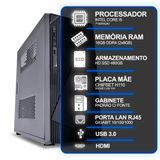 Computador Desktop, Intel Core I5 7º Geração, 16gb Ram, Hd Ssd 480gb, Conexões Usb/vga/hdmi/lan/som