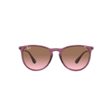 Óculos De Sol Ray-ban Erika Rb4171 659114 Transparente Lente Rosa Degradê Marrom Tam 54