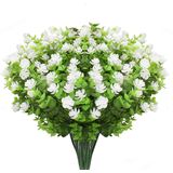 Flores Artificiais Ao Ar Livre 10 Lotes Flores. Uv Resistente Plástico Plástico Artificial Flores Buquês De Flores Plantas Decorativas Para