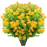 Flores Artificiais Ao Ar Livre. Conjunto De 10 Flores Artificiais Decorativas Uv Resistentes Buquês De Flores Plásticas Ao Ar Livre Plantas