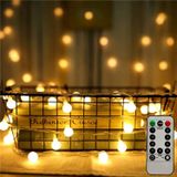 50 Luzes De Corda De Globo Impermeável Led Bateria Operada Twinkle Ball Lights Luz De Fada Decorativa Para Wedding Home Party Garden Quarto