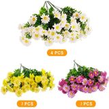 8 Peças Flores Artificiais Margaridas Artificiais Flores Ao Ar Livre Plantas Falsas Para Janela Caixa De Enforcamento Decoração De Casam