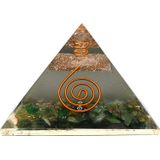 Brilho Da Pirâmide Em Cristal Aventurine Verde Escuro - Gerador De Energia Orgonita De Pedras De Cura Natural Para Meditação Yoga E Decoraçã
