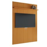 Painel para TV até 55 polegadas 1,35x2,40m Ripado com Prateleira Arbo Cedro EDN