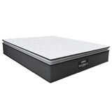 Colchão Casal Queen Molas Ensacadas Pillow Top Maximus 158x198x28cm Cinza/Branco Gazin - Suporta até 120kg por pessoa