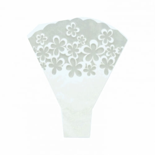 Bouquet Taça Para Arranjo E Buquês De Flores - 25 Unidades - Floreada Branco