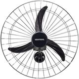 Ventisol Ventilador De Parede Oscilante, 3 Pás Premium, Preto, 60cm 220v