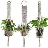 Macrame Hanging Plant Holder - Cabides De Plantas Com Ganchos De Teto - Porta-panelas Boho-chic Homecores Boho-chic
