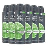 Kit Desodorante Aerosol Dove Men Limão 150ml - 6 Unidades