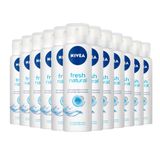 Kit Desodorante Aerosol Nivea Fresh Natural 150ml - 12 Unidades