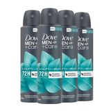 Kit Desodorante Aerosol Dove Men Eucalipto 150ml - 4 Unidades