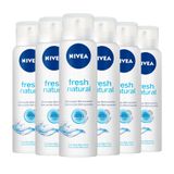 Kit Desodorante Aerosol Nivea Fresh Natural 150ml - 6 Unidades