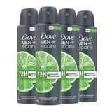 Kit Desodorante Aerosol Dove Men Limão 150ml - 4 Unidades