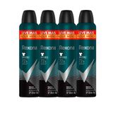 Kit Desodorante Antitranspirante Aerosol Rexona Invisible Men 72 Horas 250ml - 4 Unidades