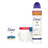 Kit Sabonete Em Barra Dove Original 6 Unidades 90g + 2 Desodorante Dove Aero Original 250ml