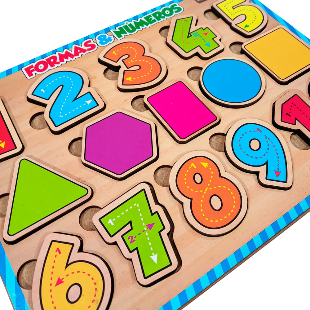 Jogo Quebra Cabeça - Tabuleiro com Números Ilustrado Pedagógico 3D -  Brinquedo Educativo Montessoriano - Carrefour - Carrefour