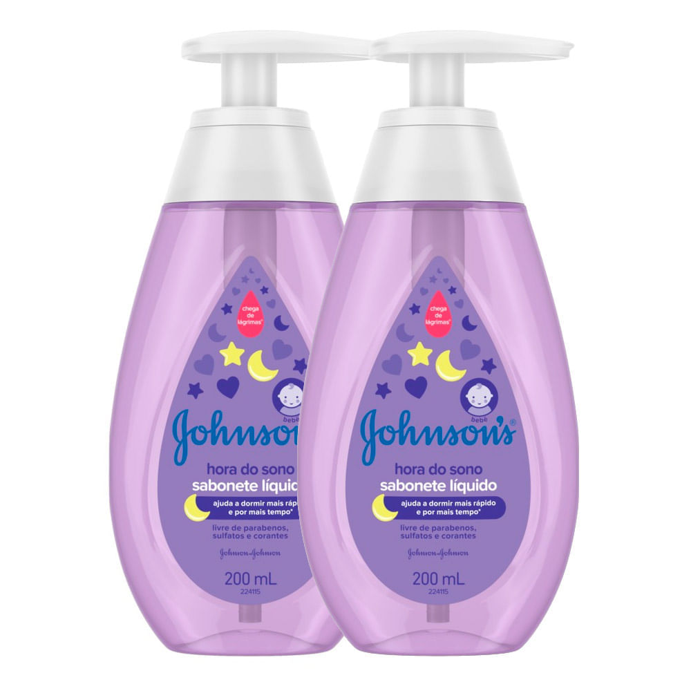 Sabonete Líquido Infantil Johnson&#39;s Hora Do Sono 200ml | Kit Com Duas Unidades