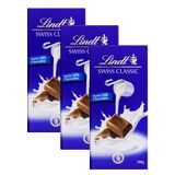 Chocolate Lindt Swiss Classic Milk Com 100g | Kit Com Três Unidades