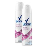 Kit 2 Desodorante Antitranspirante Rexona Active Emotion Aerosol Com 150ml