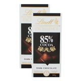 Chocolate Lindt Excellence 85% Cocoa Dark Com 100g | Kit Com Duas Unidades