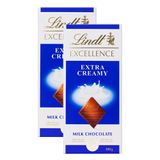 Chocolate Lindt Excellence Extra Creamy Milk 100g | Kit Com Duas Unidades