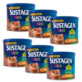 Kit 6x Complemento Alimentar Sustagen Kids Chocolate Lata 380g