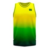 Regata Braziline Brasil Manuara Masculina Amarelo Verde M