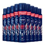 Kit Desodorante Aerosol Nivea Dry Impact For Men 200ml - 9 Unidades